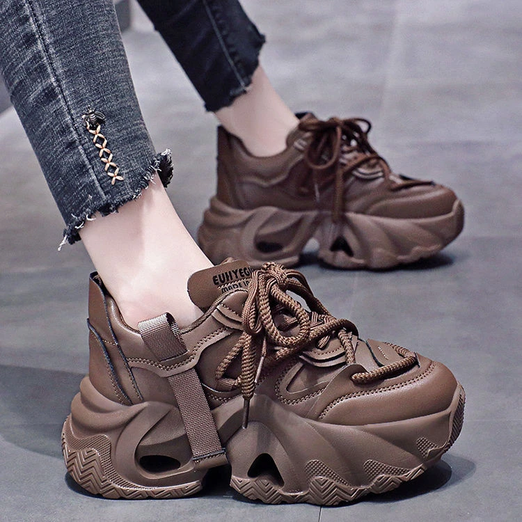 网红爆款厚底老爹鞋女美拉德2025秋季新款女鞋增高显脚小运动鞋