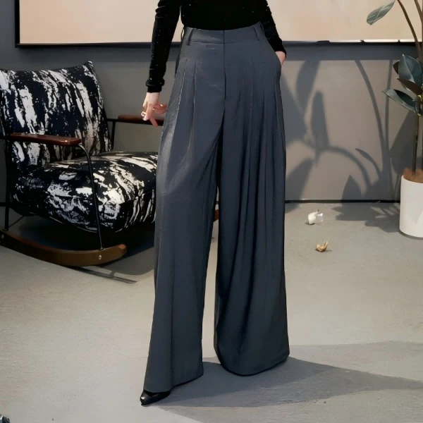 【莫妮卡卡】（裤长103）24年新款高腰垂坠感休闲裤--ZCA3188L