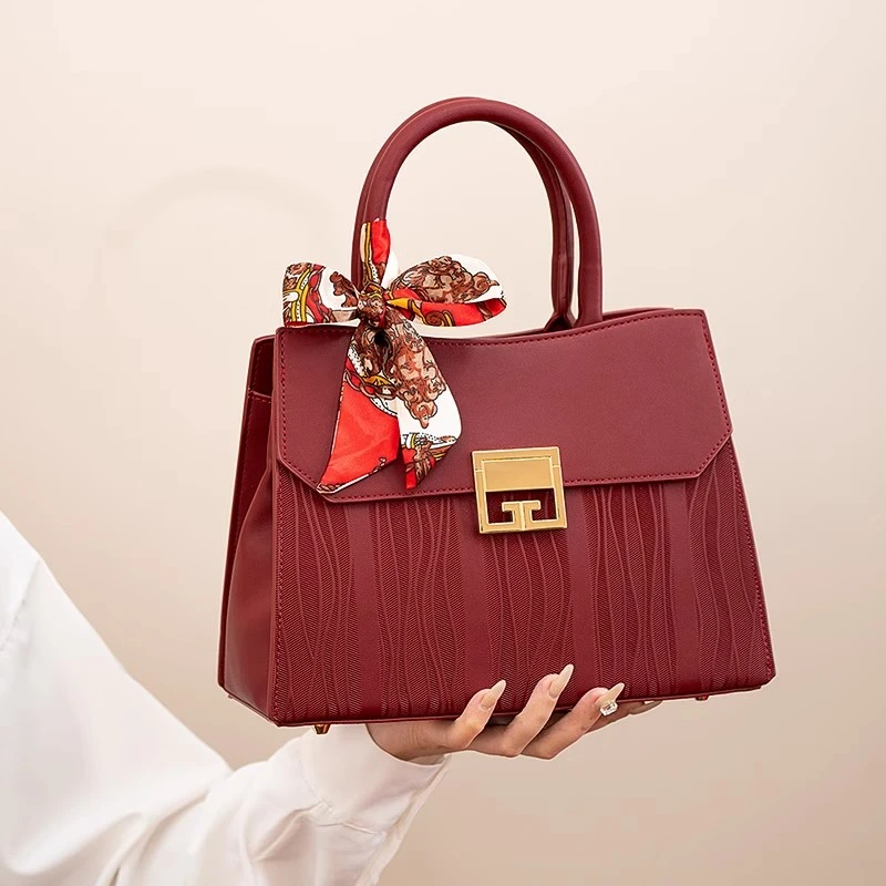 包包女款红色轻奢气质妈妈婚宴包婚包大容量手提包生日母亲节礼物