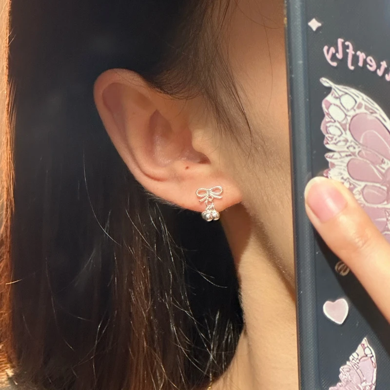 顺钦银楼 925银耳饰 婉兮耳饰百搭少女简约小巧气质耳饰