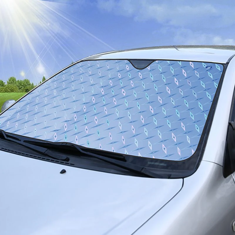 汽车遮阳神器反光镭射遮阳挡折叠隔热遮阳帘前挡风玻璃车用遮阳板