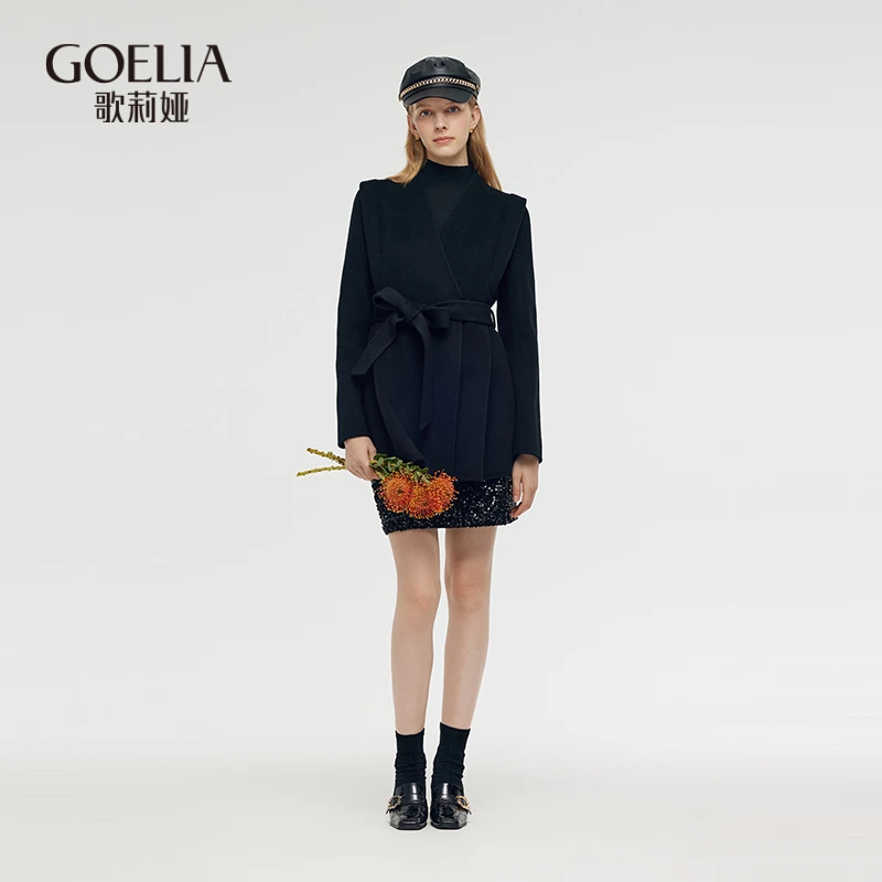 歌莉娅 新品  天丝绵羊毛长袖外套  1CCR6E360