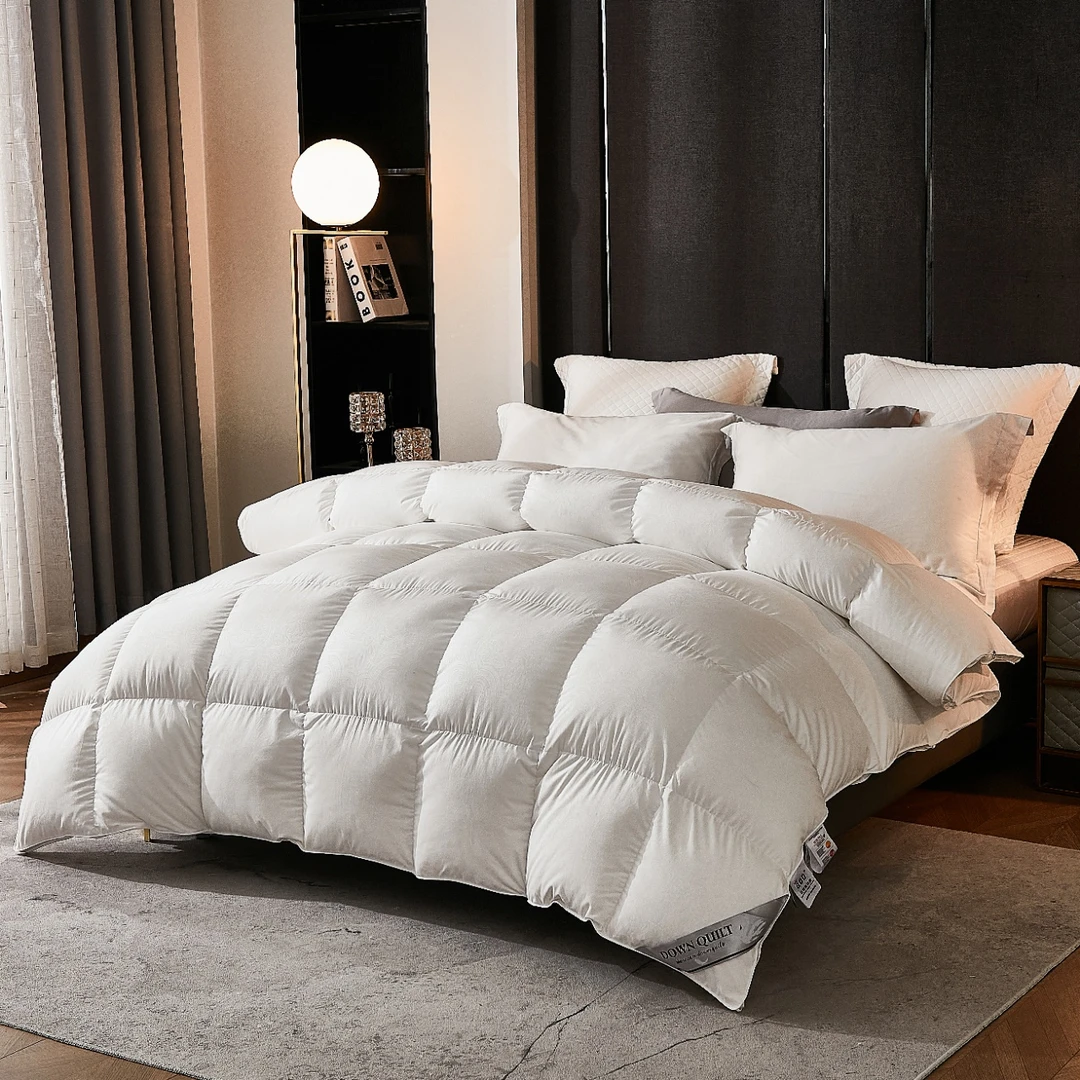羽绒被 加厚冬被 高端定制 柔软酒店印花单人立体磨毛充绒超柔