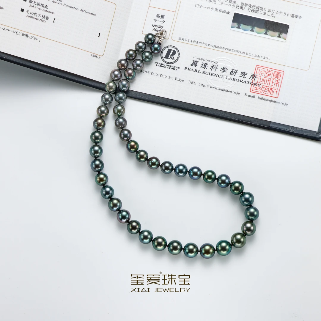 【玺爱门门】MM-14063 天然海水珍珠大溪地 14k金 全珠项链 8-11mm