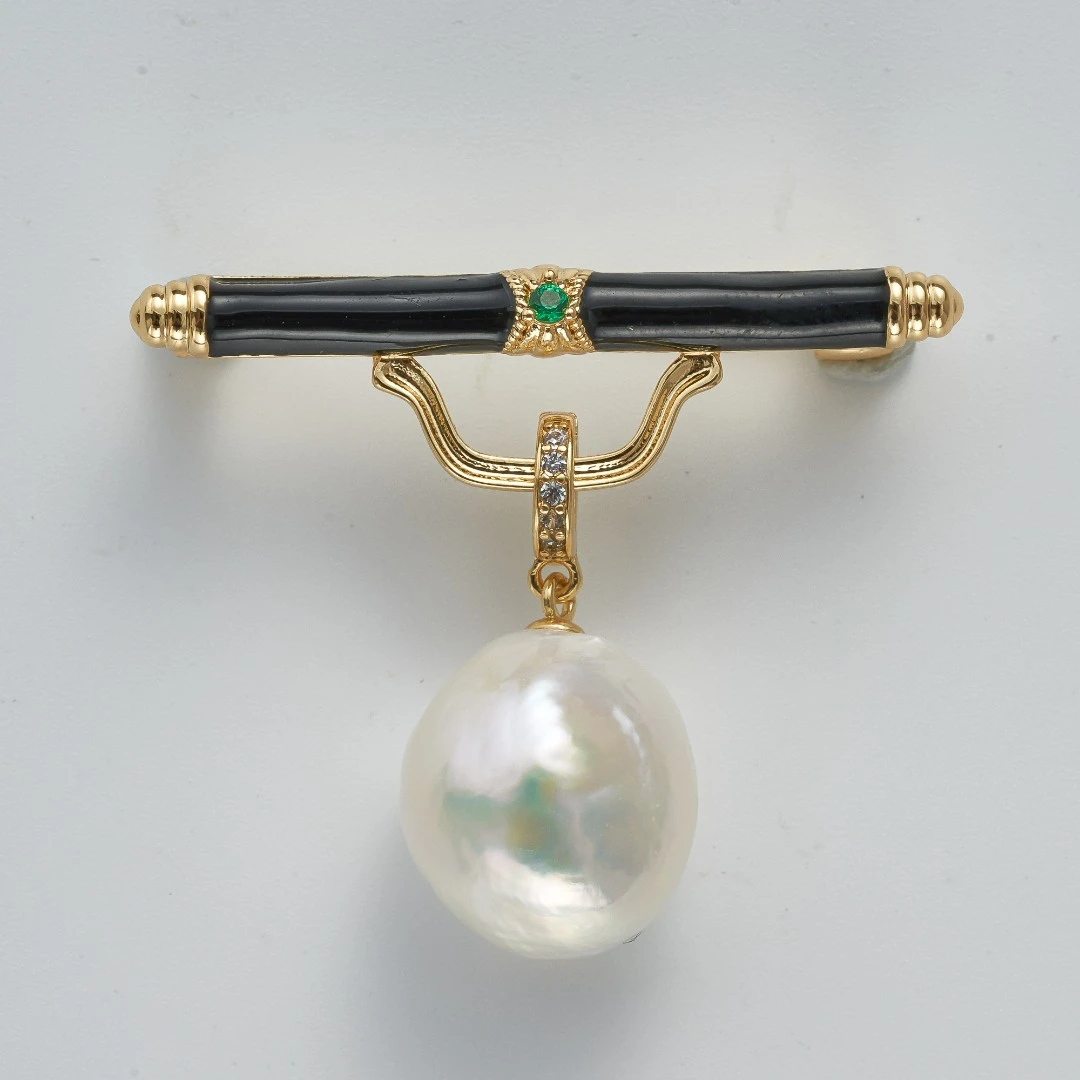 【嘉宣推荐】MM-71007淡水珍珠复古典雅时尚巴洛克胸针（多样性发一）