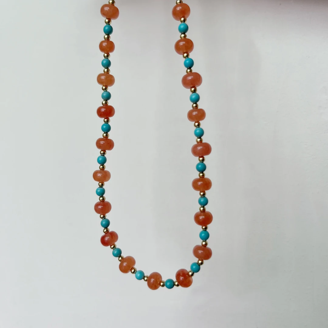 xx132小众设计红玛瑙锁骨链