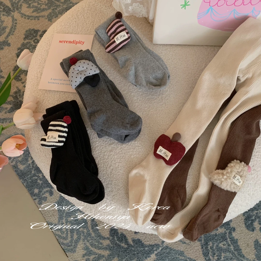 【萨乐袜】五Hihoniya~2024秋季百搭复古纯色ins秋冬韩版袜子