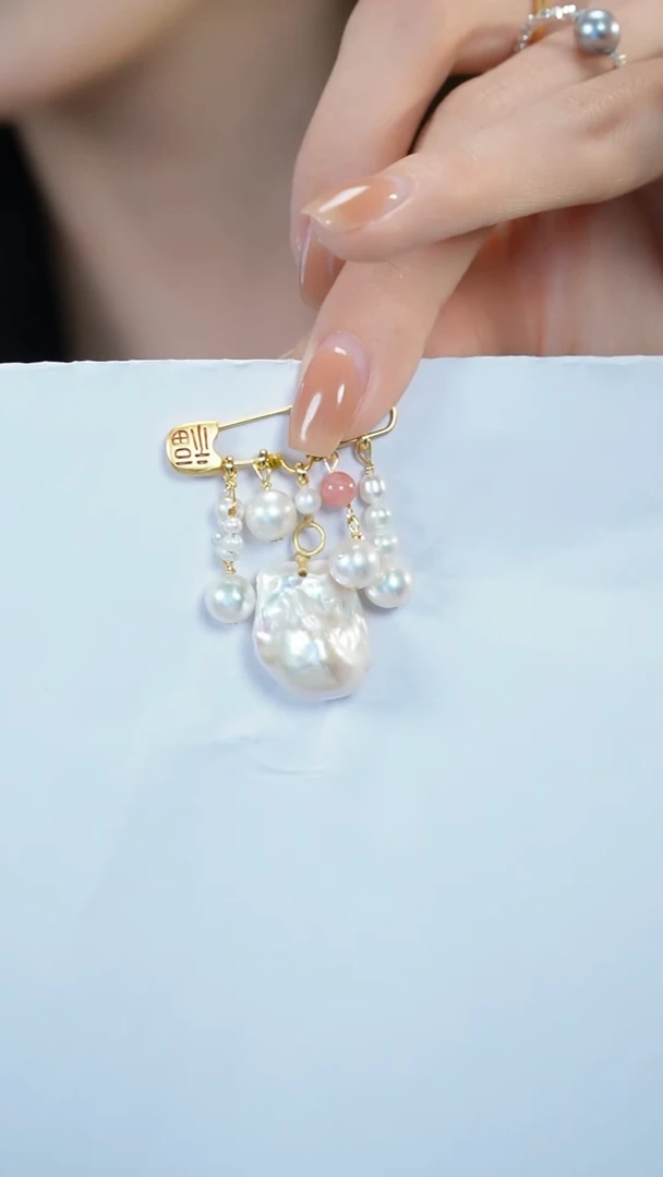 【闪购商品】淡水珍珠胸饰未镶嵌珍珠胸针