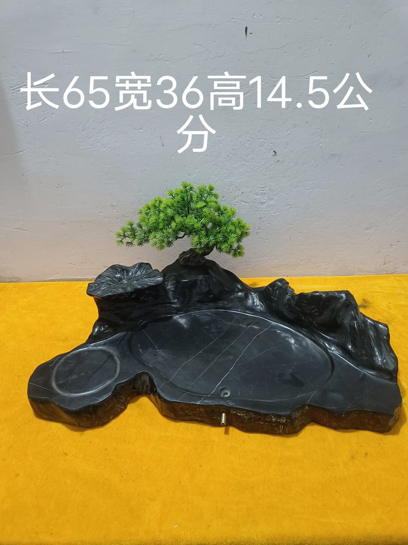 灵璧石奇石摆件茶台雕刻创意工艺品靠山石手工花盆茶几盆景香炉