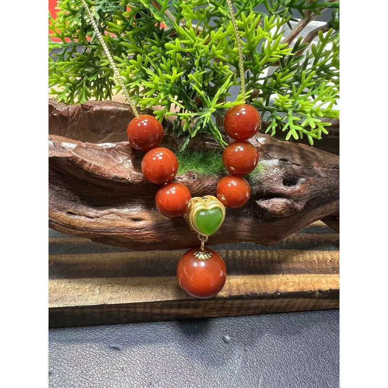 【清仓处理】0317-高档时尚南红项链