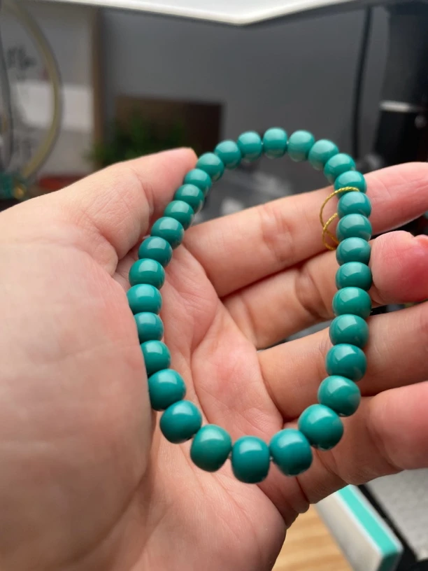 7老邢高瓷玉化绿手串