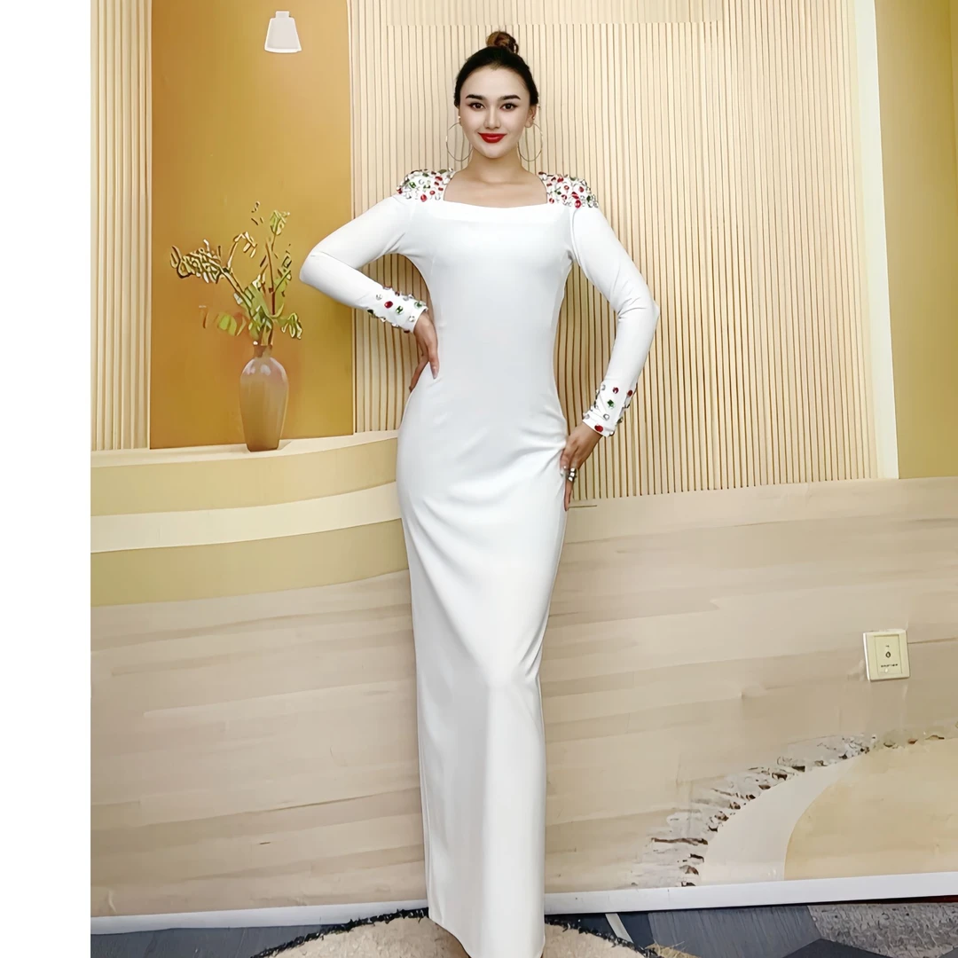 连衣裙修身显瘦长袖气质长款优雅Raglik koz