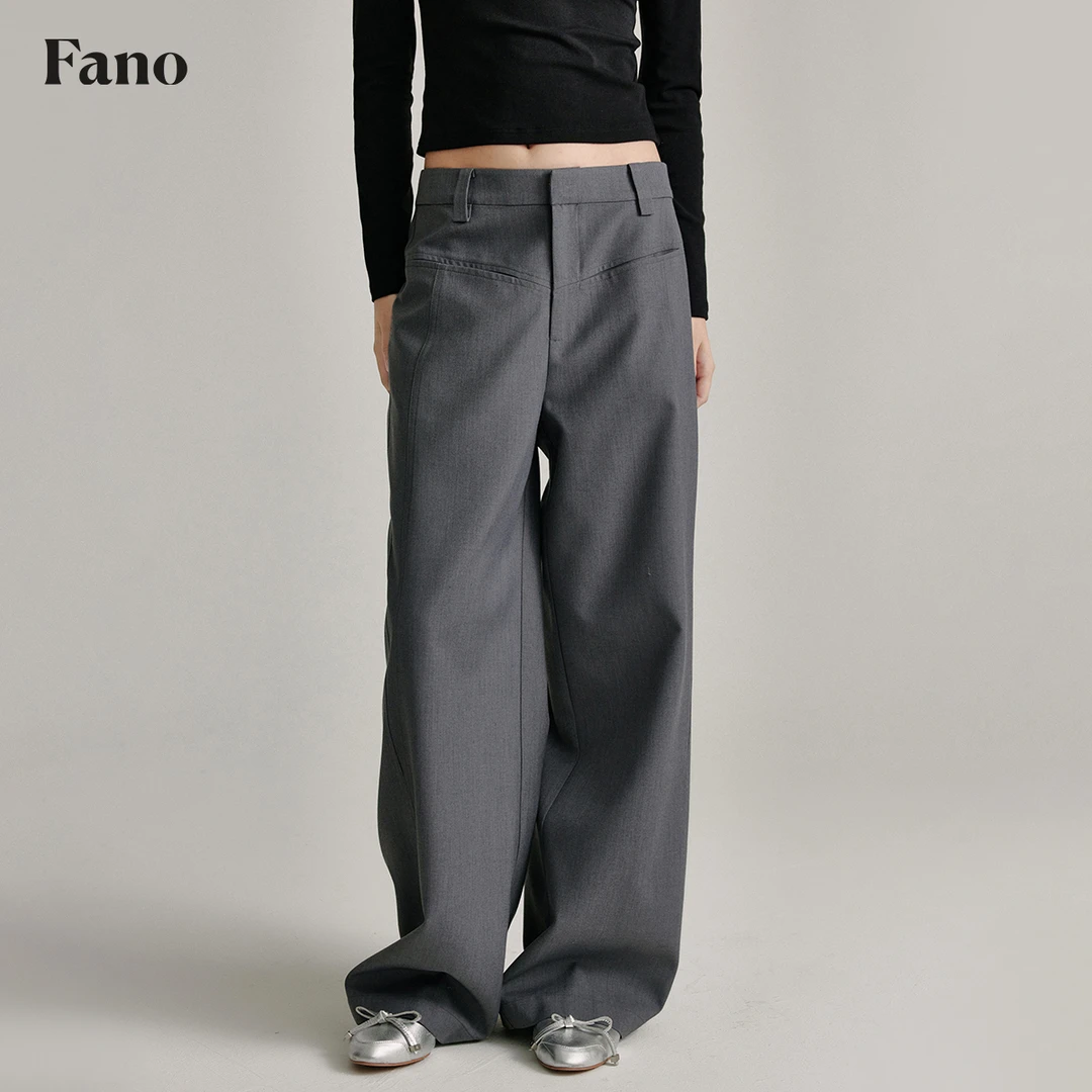8.7 松弛感穿搭“秒显超模腿”垂感显瘦直筒西裤FQ24K004