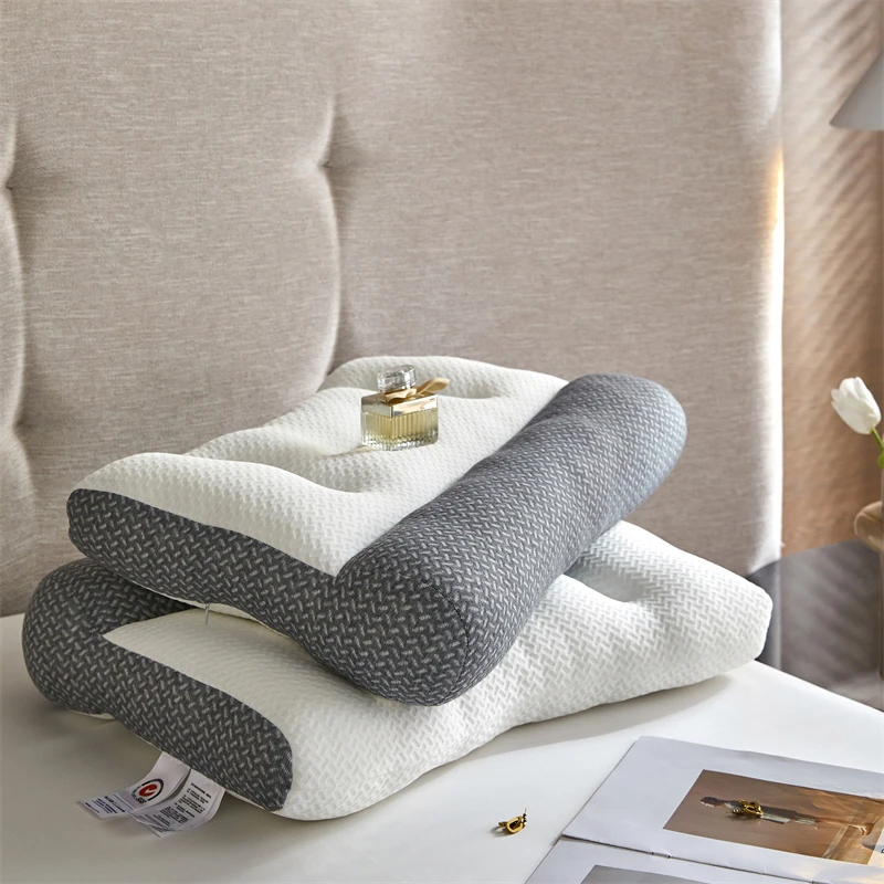 温眠人体工学护颈枕记忆棉枕芯助睡眠护颈椎枕头颈椎牵引修复专用