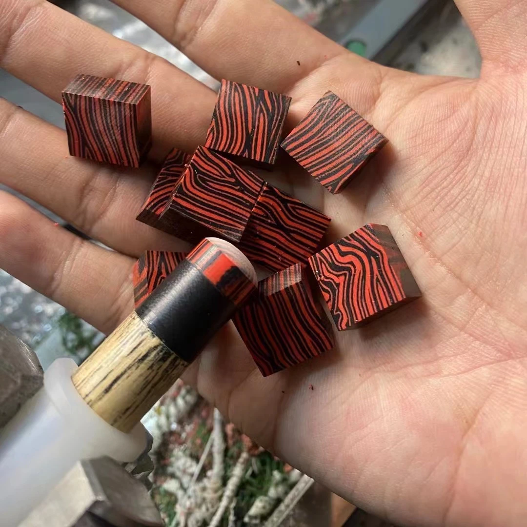 壹号职业款红火焰冲球杆方块皮头 宽度8毫米中式八球开球杆皮头