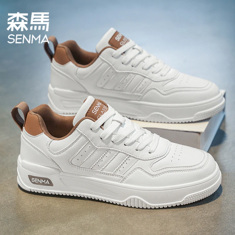 SENMA/森马男鞋春秋冬季潮流百搭白色休闲板鞋学生运动厚底小白鞋