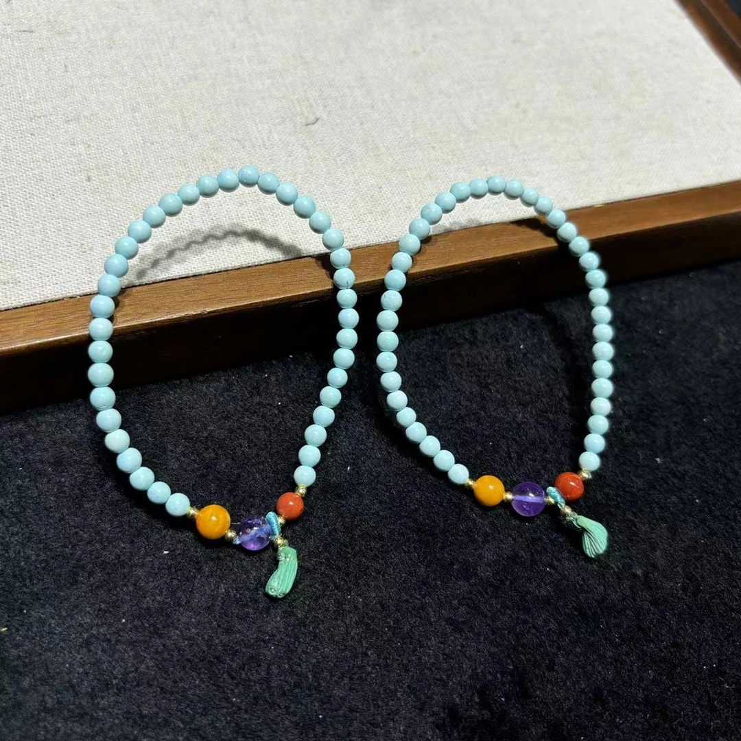 【举石优选】S0220-H24-0302绿松石手串（一件/多样性发/约3mm+）F