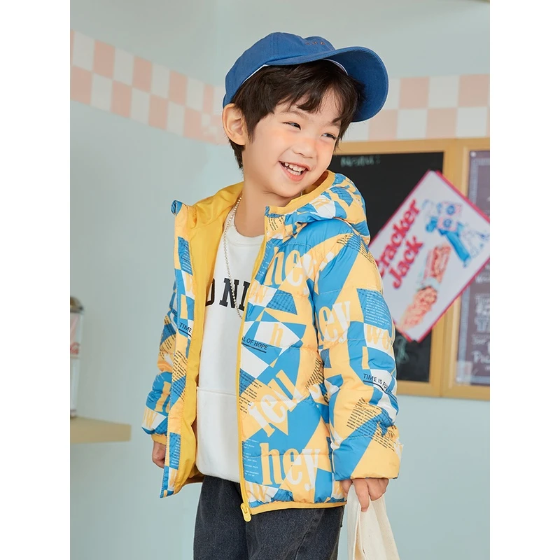 YUYBEIB童装羽绒服男女童轻薄秋冬儿童短款洋气保暖外套