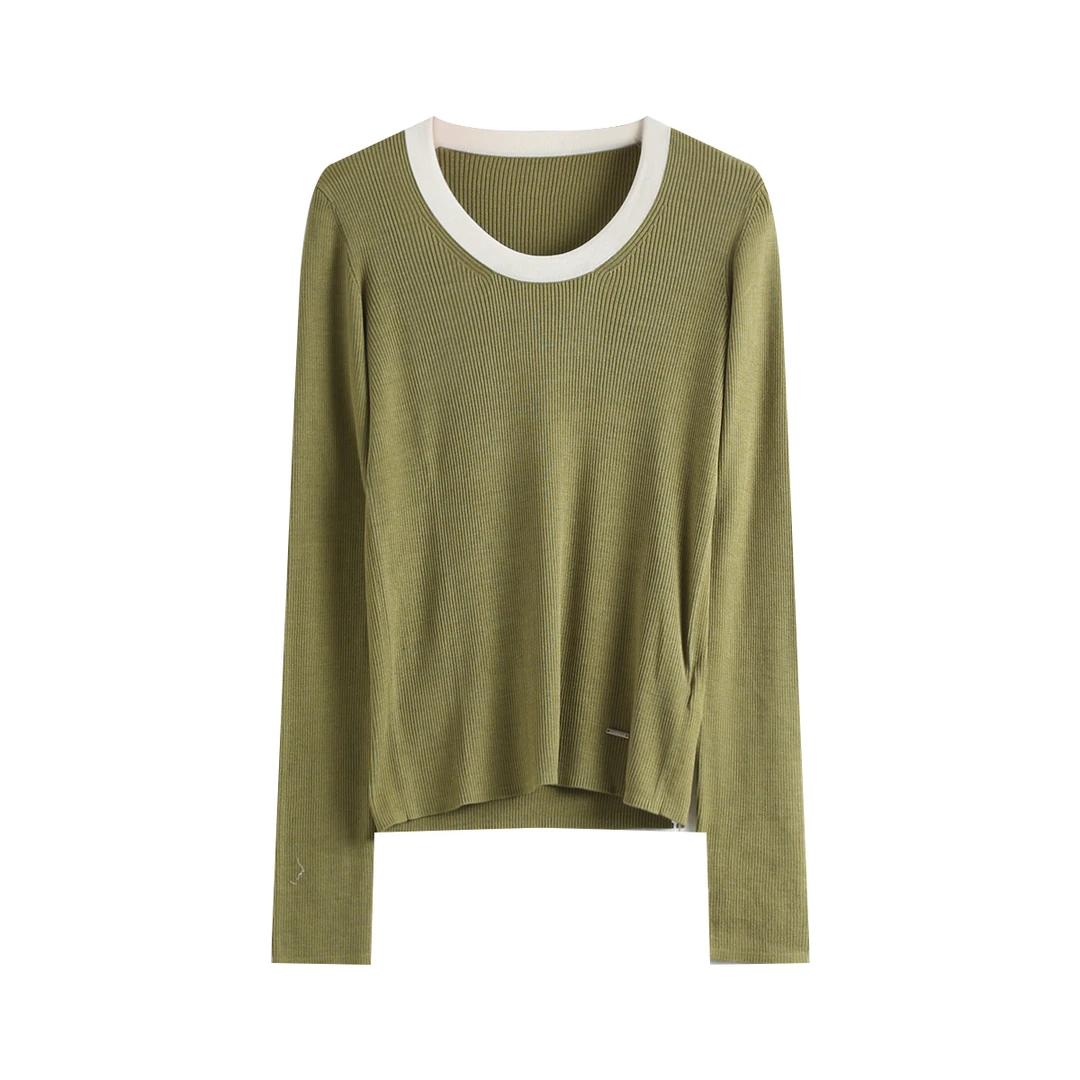 【果缎】新款桑蚕丝针织衫上衣 ZY-S3217