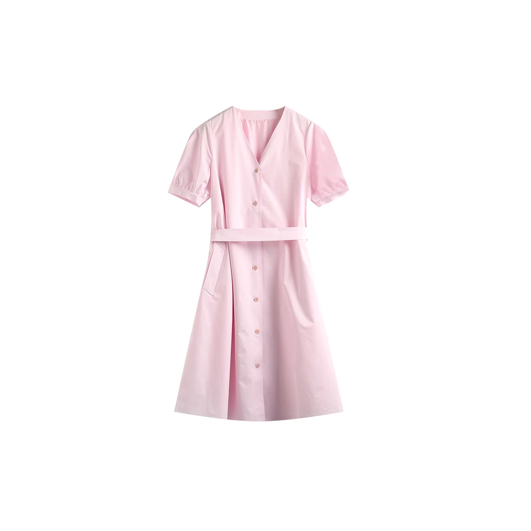 【果缎】新款时尚连衣裙 JDCH-1353