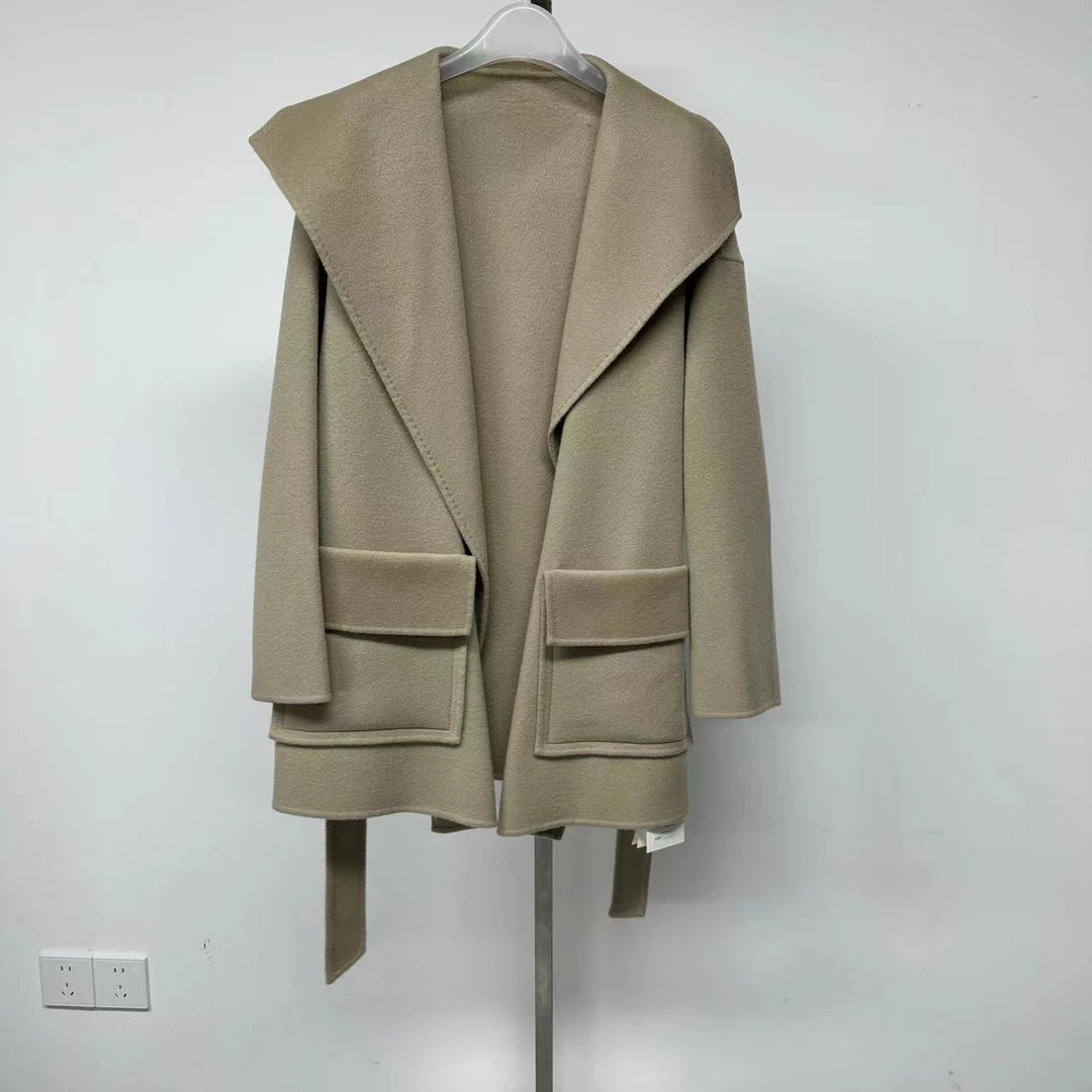 果缎新款羊毛大衣 QAQ-136