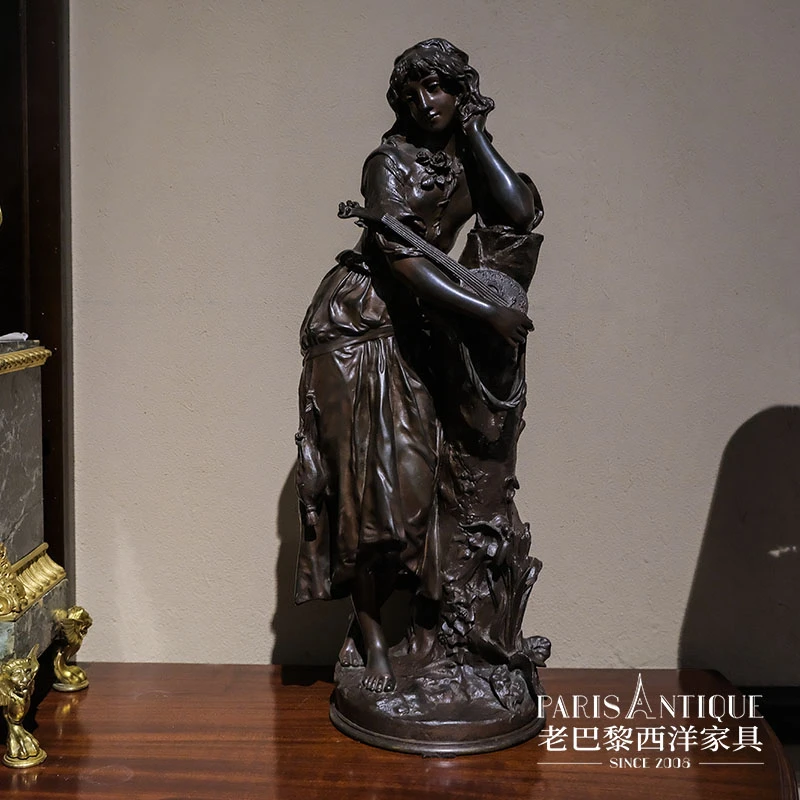 老巴黎｜西洋古董雕像 法国中古铜雕像