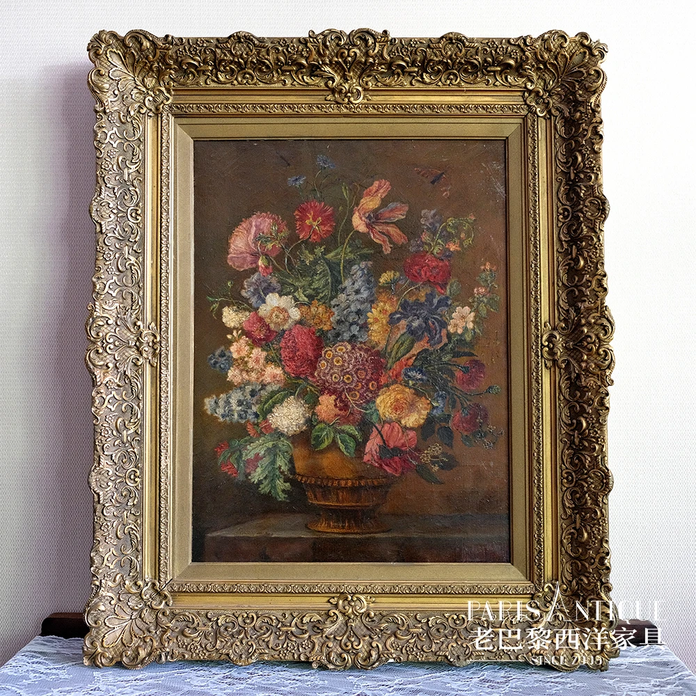 老巴黎｜西洋古董家具 欧洲中古油画 插花