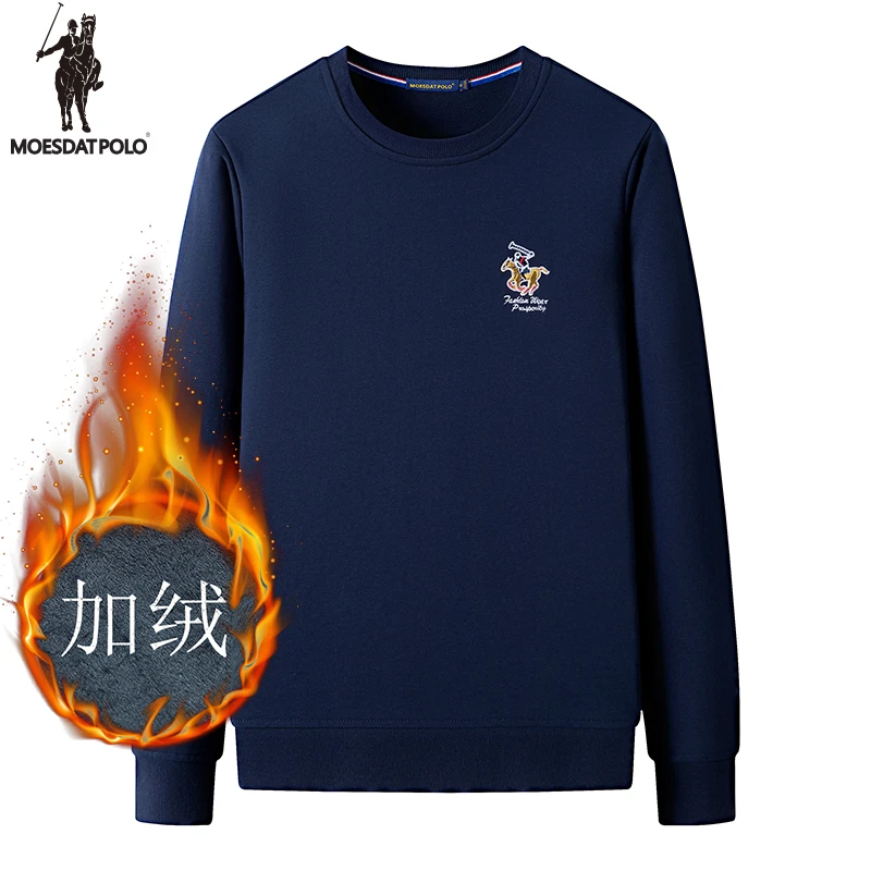 吉士力「秋冬上新」时尚潮流休闲圆领加绒加厚款卫衣男装 8115宽松