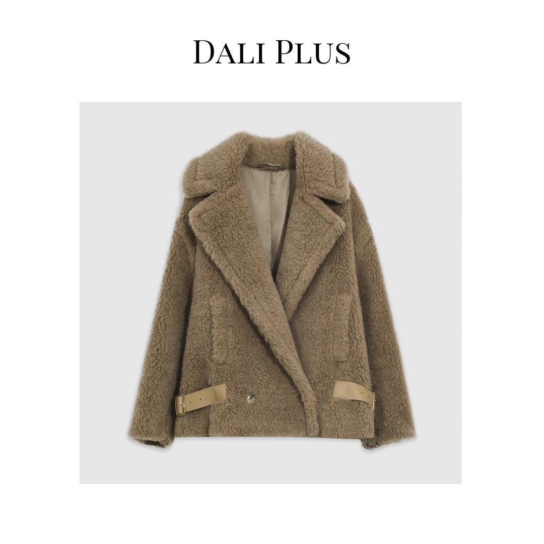 DALI PLUS高奢线 时尚骆驼绒颗粒毛气质上衣女外套-热力感-226550