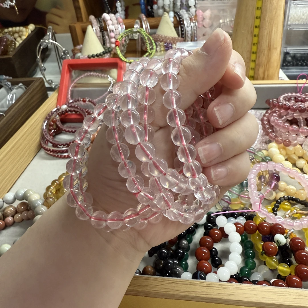 钛钢手链 直播间下单链接多种款式女款单圈手串弹力绳手饰可定制