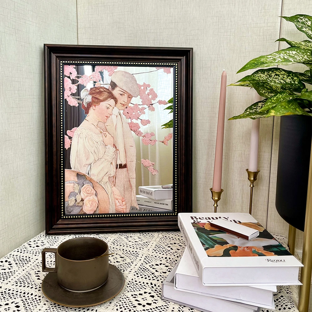 【镜子画】复古美式系列纪念日情侣礼物镜面装饰画治愈爱情镜面画