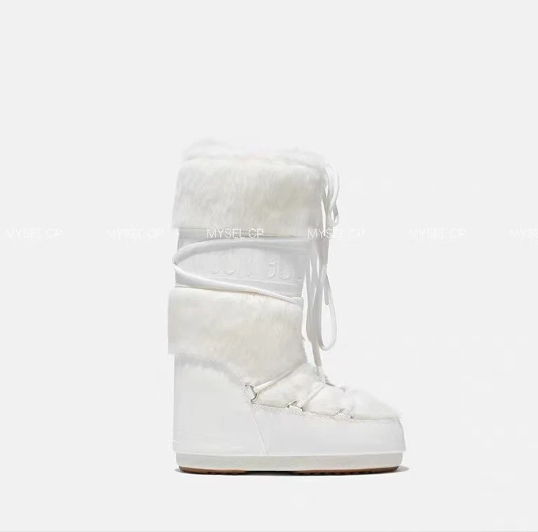 MYSEL CP 月亮靴高级感内增高防滑保暖毛毛丑萌滑雪靴子雪地靴