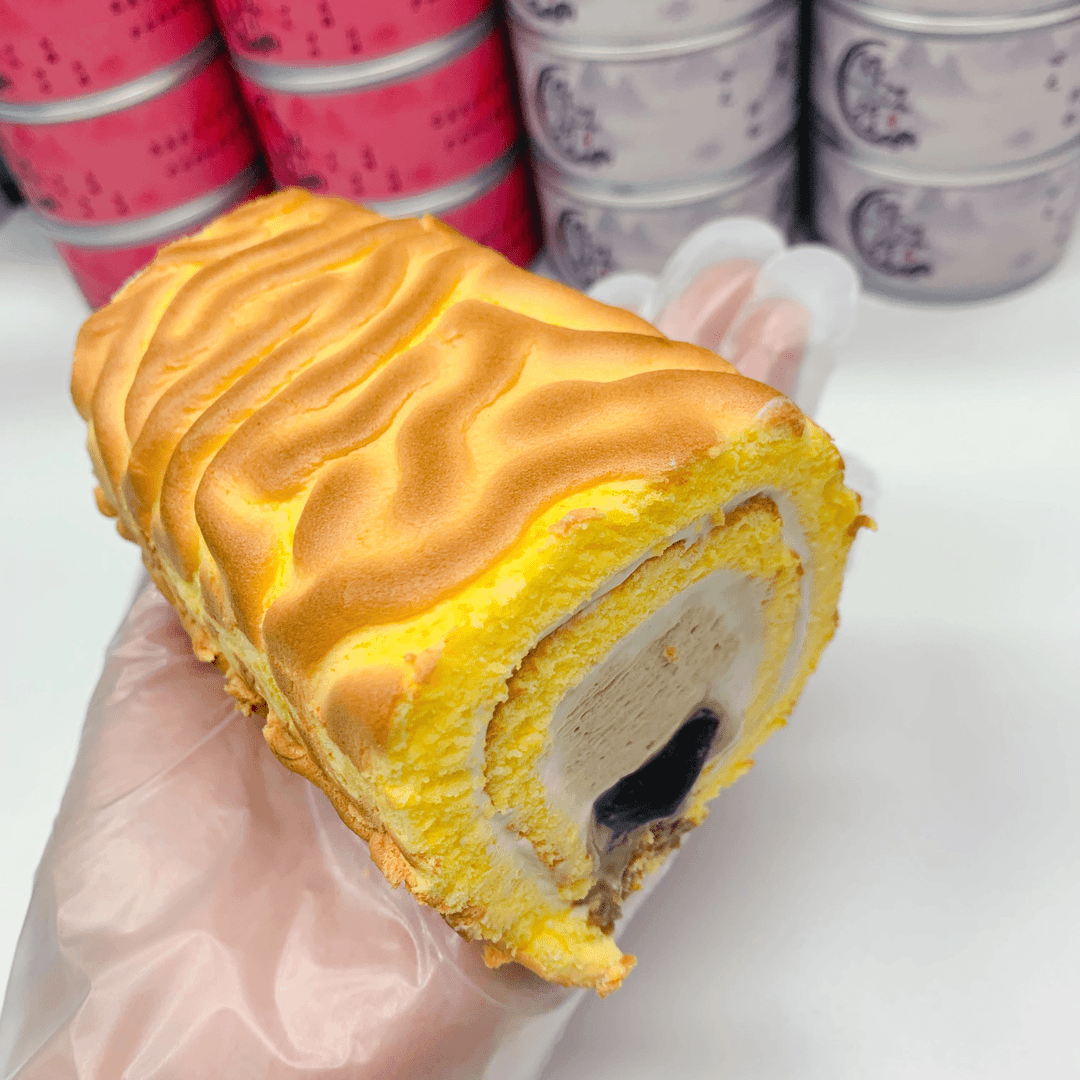 诗江行零卡糖代糖虎皮生椰拿铁蛋糕卷咖啡糕点心零食早餐奶油笋1g