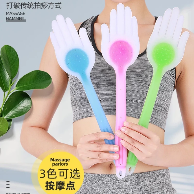 硅胶加长经络拍痧板手拍捶背敲打器锤肩家用拍痧掌扣痧养生按摩拍