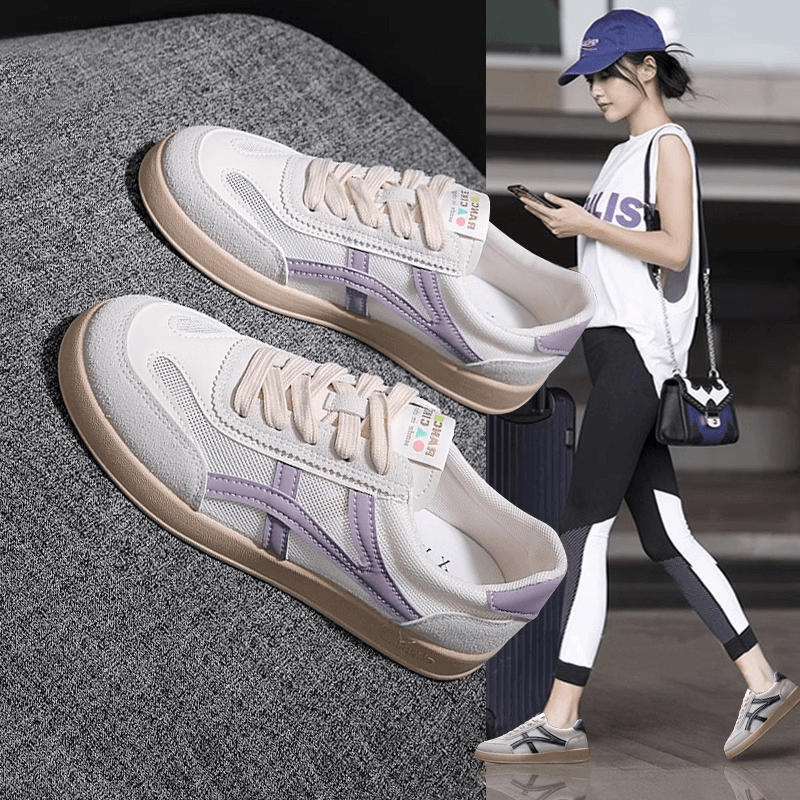 平底透气正宗阿甘鞋小白鞋女2024夏季新款软底百搭运动网面德训鞋