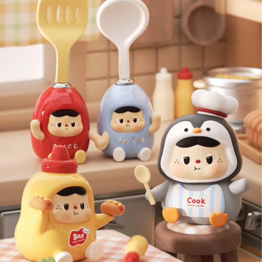 Heyone黑玩饱饱吃饱饱的小厨房系列女孩盲盒2024新款潮玩手办摆件