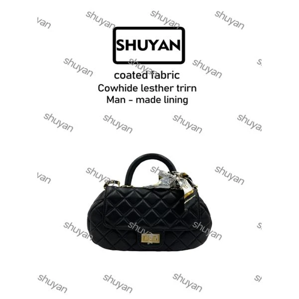 姝宴手工打造真皮女士新款包10502黑色-TT