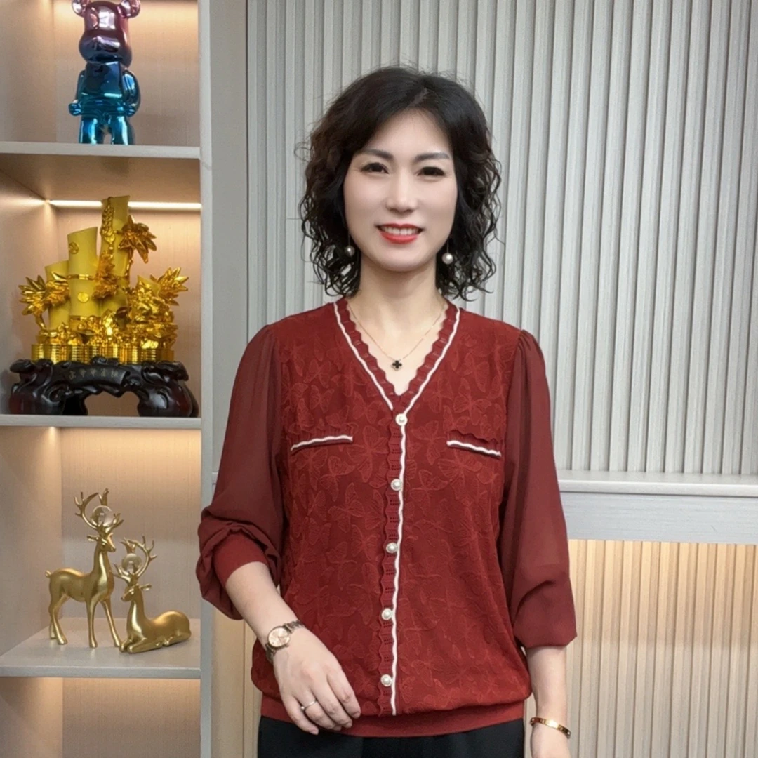 中老年女装妈妈装休闲气质长袖洋气时尚大码秋季宽松显瘦遮肚减龄