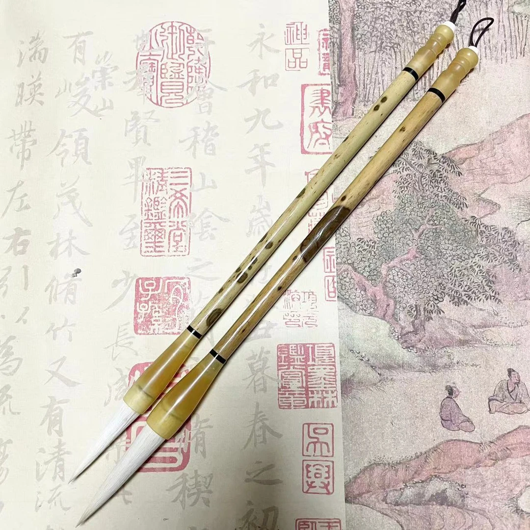 【纵横】出锋5.0 6.0羊毫长锋毛笔隶书篆书行书草书大勾线香妃竹杆