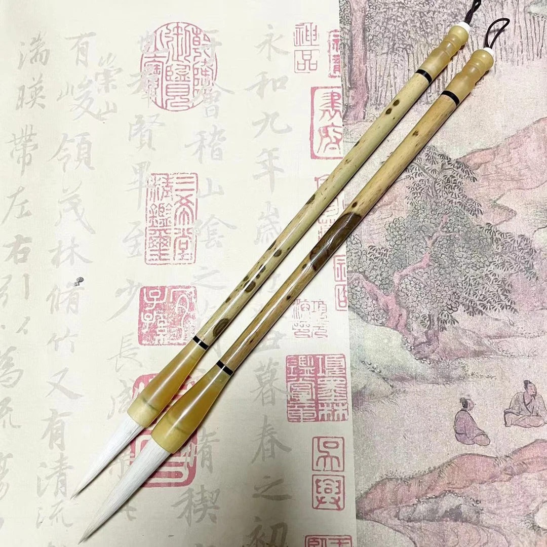 【纵横】出锋5.0 6.0羊毫长锋毛笔篆书隶书行书草书大勾线香妃竹杆