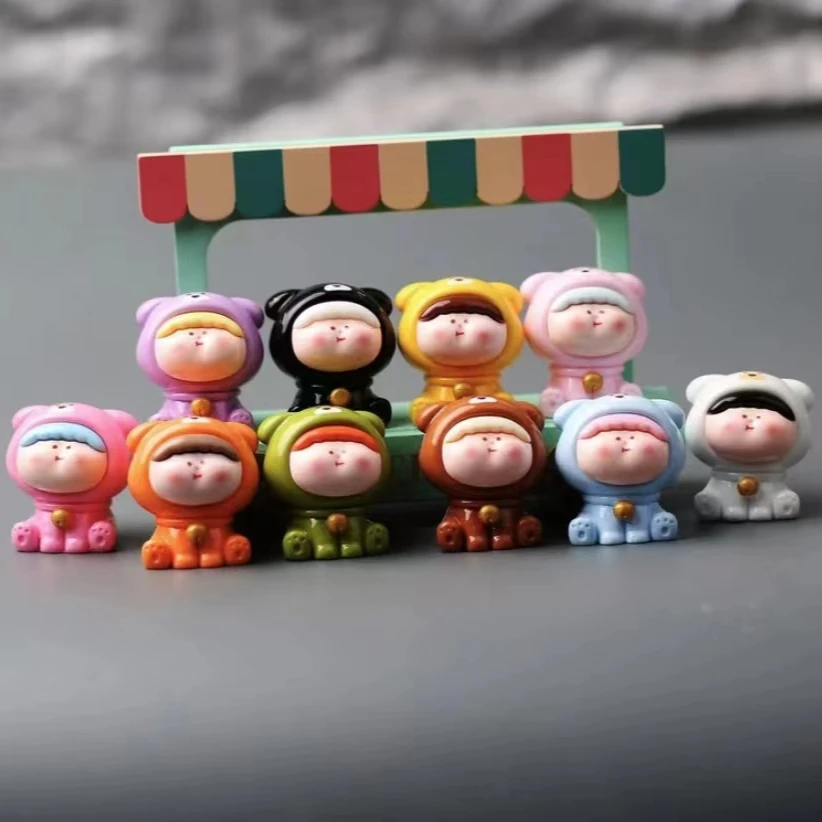 （九宫格+许愿+对对碰）实色小熊李四Diy树脂摆件挂件