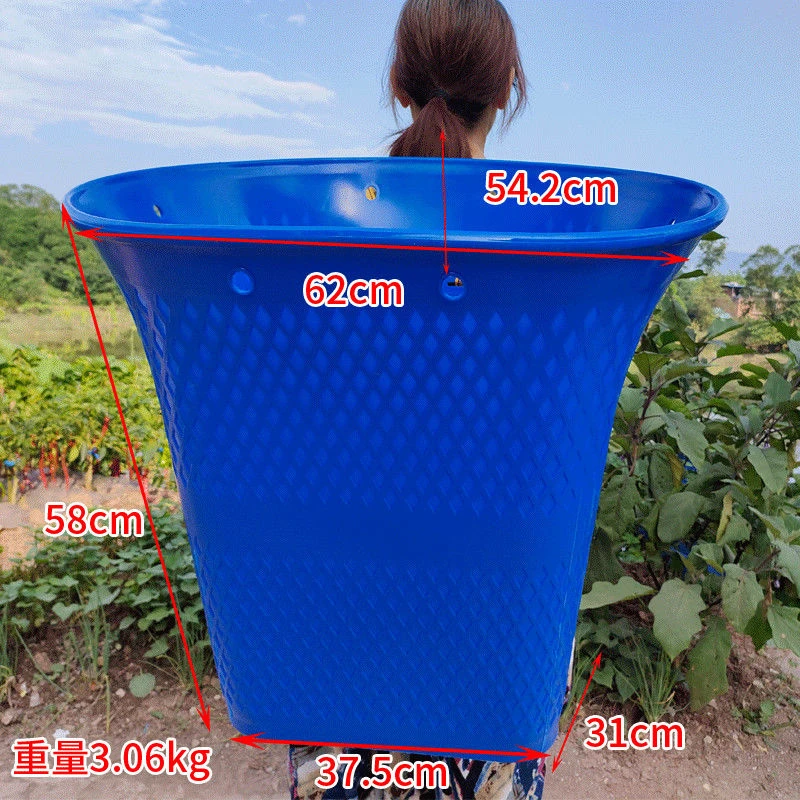 塑料背篓批发加厚加大长方形家用筐不编织特大农用背篓装收纳装手
