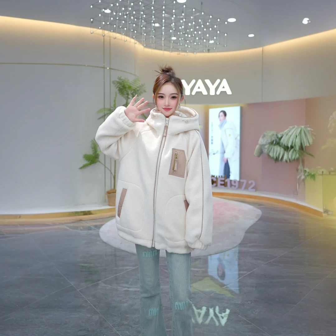 2024冬季新款时尚宽松保暖女款鸭绒休闲双绒加厚羽绒服