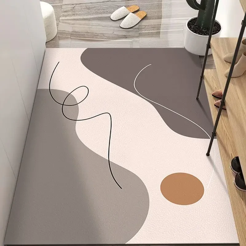 皮革地垫不卡门免洗玄关垫进门垫子可擦地垫家用满铺耐脏脚垫简约