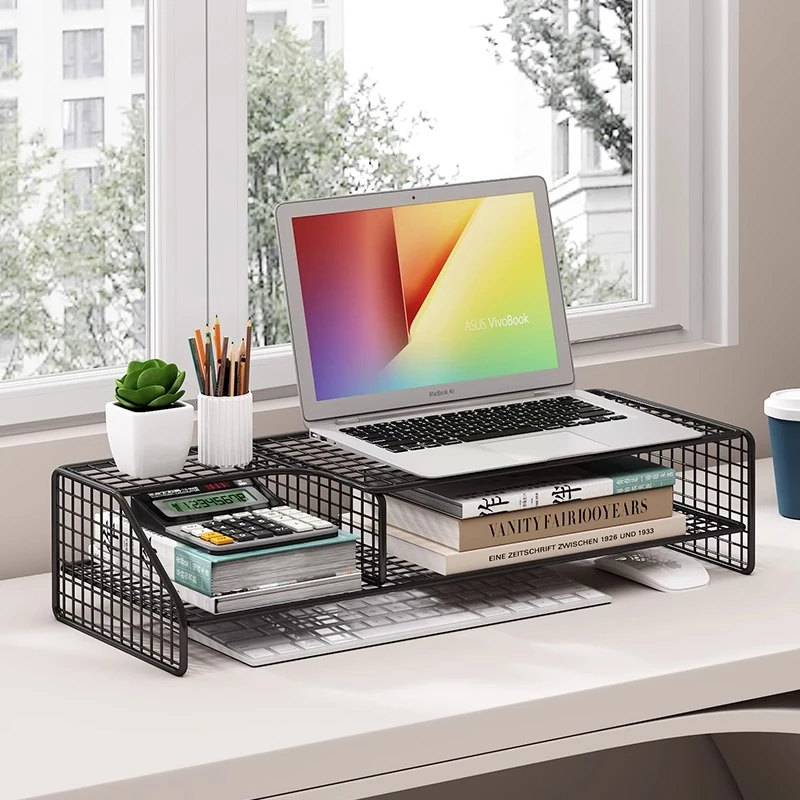 办公室电脑增高架笔记本散热架桌面显示器支架托悬空底座烧烤架子