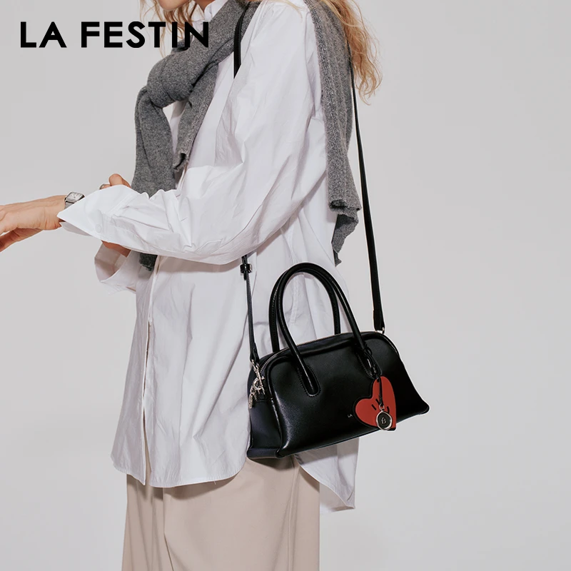 【拉菲斯汀】小号波士顿嘟嘟包新款单肩斜挎包手提包622136