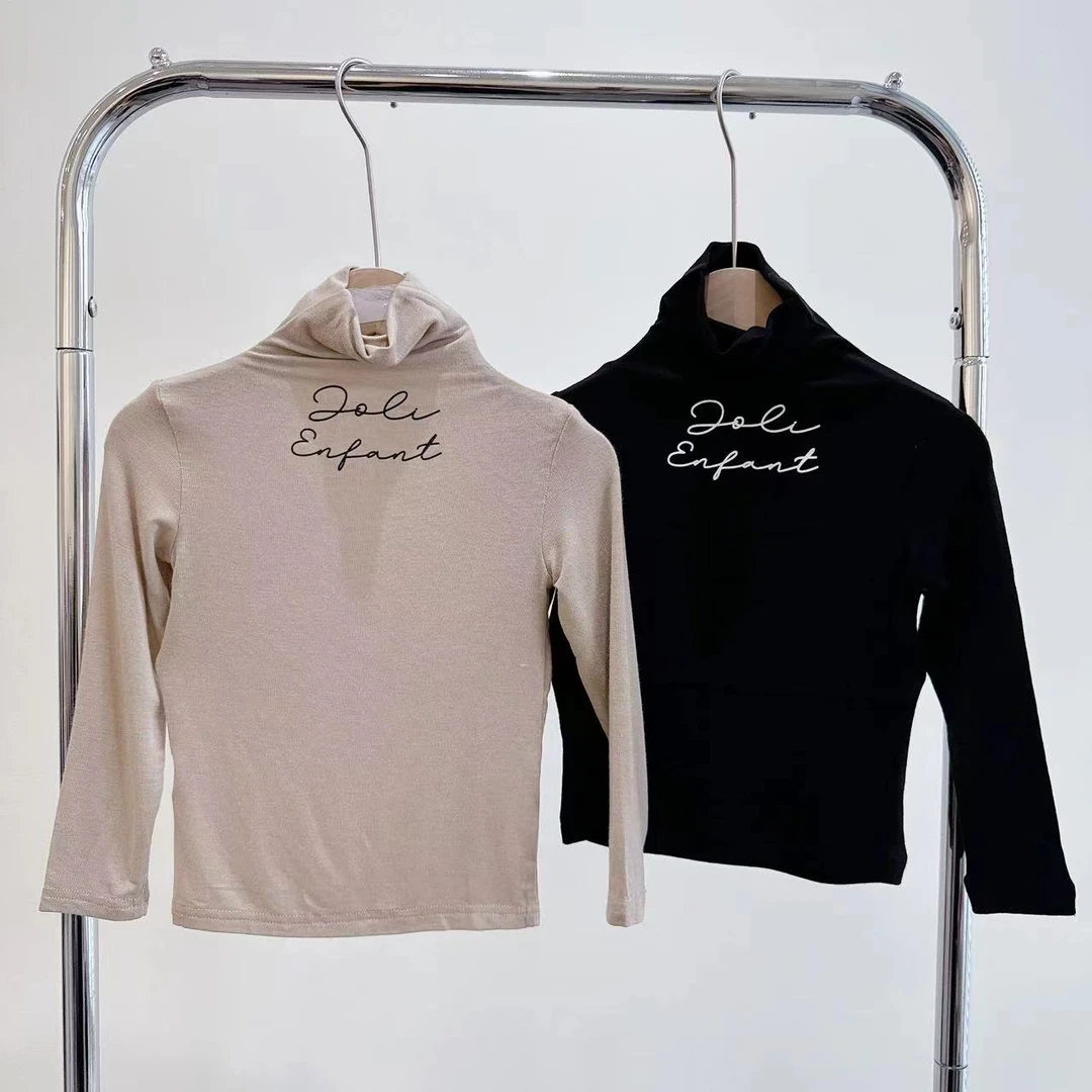 【亲子款】春秋女宝宝百搭黑色高领打底衫