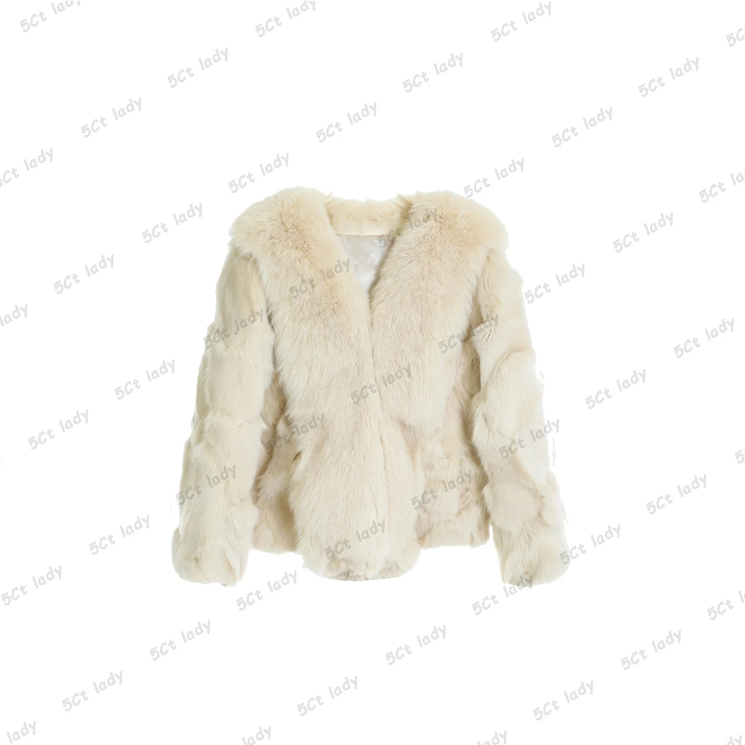 五克拉老板娘 时尚大门襟短款毛皮外套5C2216354