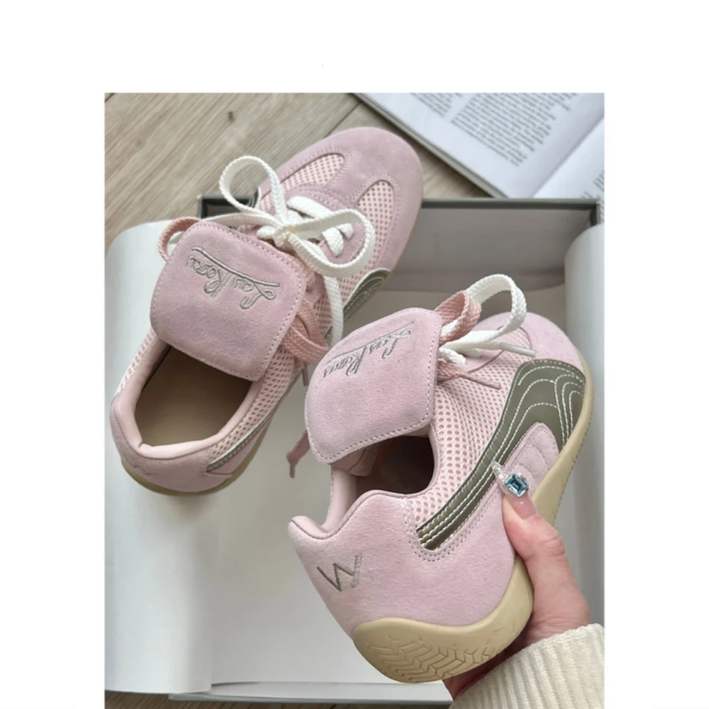 夏款时尚百搭网面透气德训鞋平底休闲运动板鞋鞋子女鞋运动鞋