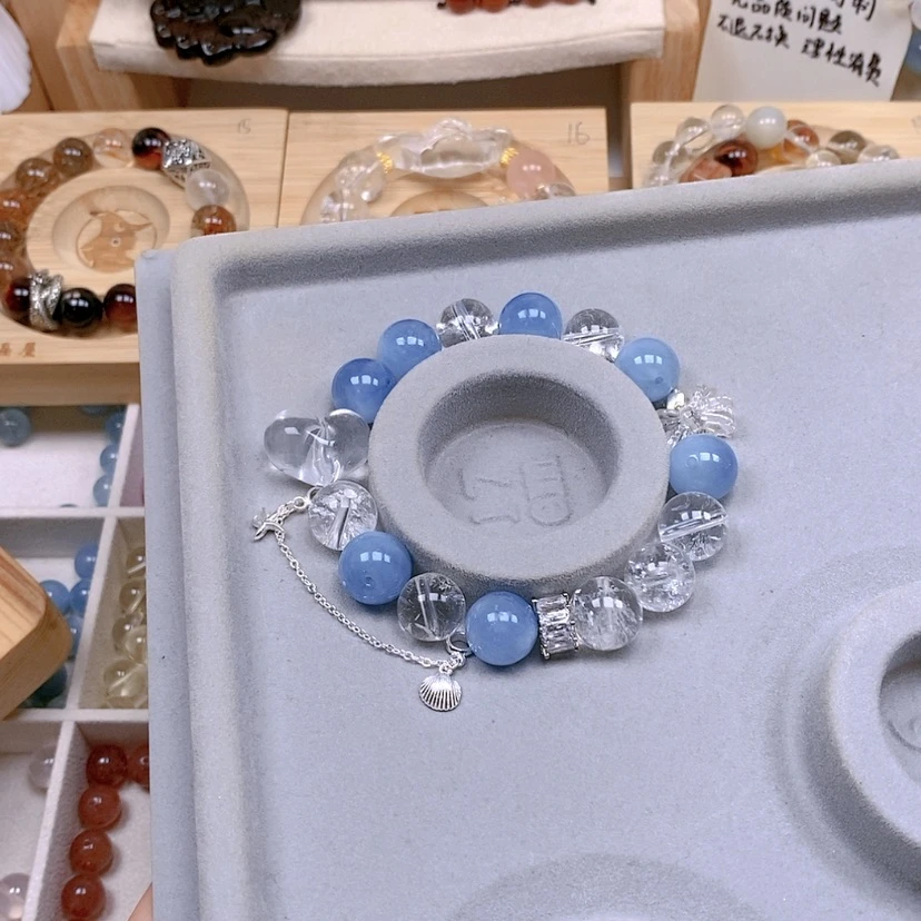 【闪购商品】水晶手绳银S925镶嵌水**心